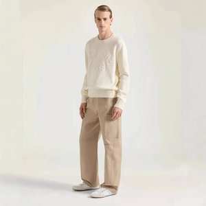 Commerce extérieur ODM Gvc Automne/Hiver Nouveau style Pull unisexe à manches longues en coton avec broderie en cristal tridimensionnelle et patchwork - Product Image 5