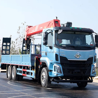 Camion de transport lourd Dongfeng Liuqi 6x4 avec grue montée Palfinger, grue télescopique hydraulique de 12 tonnes pour camion