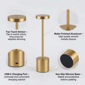 Restaurant Hotel bar Bedroom Home Decor LED Wireless Reading Charging Lamp <strong>Touch</strong> Sensor Desktop Night <strong>Light</strong> - Product Image 4