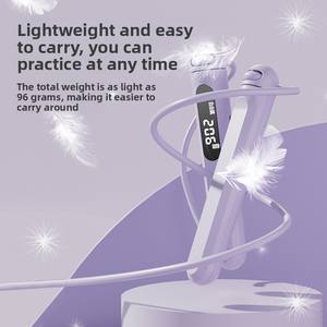 Corde à sauter ABS pour l'entraînement physique des adultes, perles durables, intelligente, réglable, lestée, application <span class=keywords><strong>vocale</strong></span> - Product Image 3