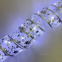 weihnachtsbaumdekoration bänd string lichter sterne glänzend led baum dekor beleuchtung urlaub zuhause geburtstag dekoratives led-licht