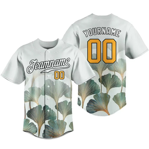 Maillot de baseball respirant personnalisé, sublimation, impression intégrale, motif végétal, short, nom, logo, numéro personnalisés, adulte, enfant, anti-UV - Product Image 4