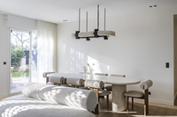 Lustre LED ovale en marbre, style nordique moderne et minimaliste, pour salle à manger, chambre, îlot de cuisine, éclairage domestique