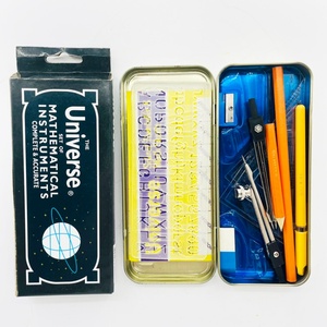 School Stationery 14pcs Ball Pen Inside Universe High Quality Precision Compass Set Metal - Product Image 1