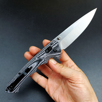 Couteau pliant EDC en acier S30V avec manche en G10, couteau de poche pour le camping en plein air, la survie et les situations tactiques
