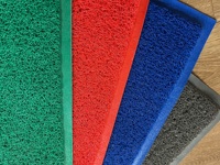 Tapis de porte anti-fatigue en PVC, tapis en PVC à spirales rembourré pour l'entrée