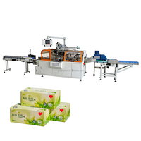 Machine d'emballage de boîtes de mouchoirs à commande servo, machine à coller les boîtes de mouchoirs, carton 250-350 g/m²