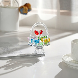 Statues de fleurs en cristal vintage de haute qualité, décorations de bureau sculptées pour la maison, pour offrir en cadeau à la Saint-Valentin à maman, à femme, à petite amie - Product Image 3