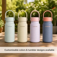 Nouvelle gourde isotherme à double paroi en acier inoxydable de 6 oz, anti-fuite, sans BPA, écologique, avec couvercle, garde au froid pendant 20 h et au chaud pendant 7 h