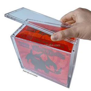 Custom Clear Acrylic Pokemon Booster Box With Magnet Lid Pokemon etb Acrylic Display Case