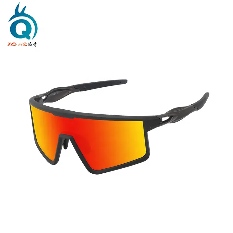 Lunettes de soleil personnalisées UV 400 miroir course golf extérieur usage quotidien cyclisme sport lunettes à verres bleus lunettes de cricket pour homme