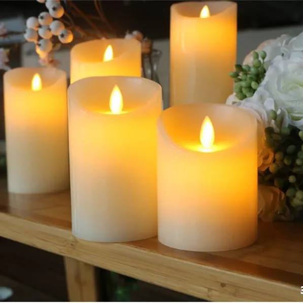 High Quality Real Paraffin Wax Flickering LED Candles Smokeless Secure LED Candles with Remote Church Prayer Home Decoration