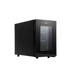 Refrigerador eletrônico de vinho com 6 garrafas personalizado, refrigerador de vinho de zona única, refrigerador de vinho tinto 13L