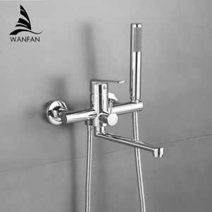 Set Doccia a Parete in Ottone con Acqua Calda e Fredda, Barra Scorrevole, Rubinetto per Lavaggio Femminile per <span class=keywords><strong>Bagno</strong></span> - Product Image 1