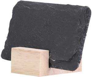 Mini panneaux de <span class=keywords><strong>tableau</strong></span> pour tables, paquet de 16-Petits tableaux rustiques en ardoise de 2x3 pouces avec supports en bois - Product Image 3