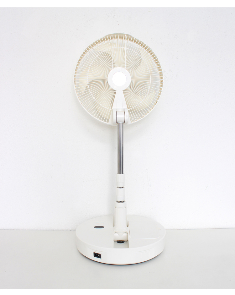 12 Inch 5 Blades Oscillate Retractable Stand Fan 12V Remote Retractable Table Fan 12 Inch  Portable Folding Retractable Fan