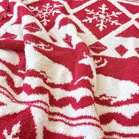 Couverture chaude en peluche et moelleux Xmas Moose Snowflake Soft Microfiber Knitted Reversible Blanket