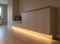 Profilé en aluminium LED pour éclairage de meuble, canal LED encastré, conception à double direction de lumière YB1019-31