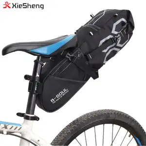 Saco de bagagem da bicicleta de 12l, grande capacidade, assento traseiro, à prova d' água, bolsas de armazenamento, calças de embalagem para ciclismo