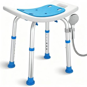Vikangsheng Shower <b>Stool</b> Blue <b>Adjustable</b> <b>Height</b> Non Slip Bath Seat For Elderly Rehabilitation - Product Image 3