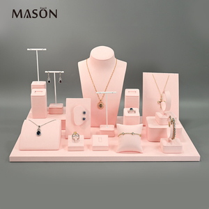 Mason Maßgefertigtes Schmuck-Display-Ständer-Set für Ringe, Halsketten und Ohrringe, Rosa Schmuckständer für Theke und Schaufenster - Product Image 4