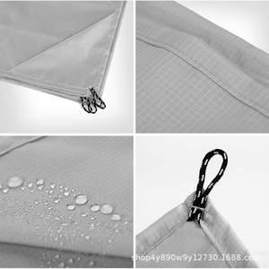 Couverture de pique-nique de poche Woqi 55 x 60 pouces, imperméable, résistante au sable, légère, tapis de camping rectangulaire gris en polyester PVC - Product Image 5