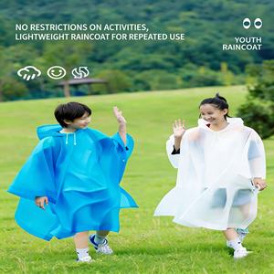 <span class=keywords><strong>Poncho</strong></span> de pluie élégant et imperméable pour adolescents, disponible en plusieurs couleurs, pour un usage quotidien et en cas d'urgence - Product Image 1