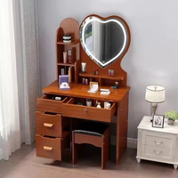 Commode de chambre à coucher en bois de frêne moderne avec miroir sur pied, design durable et écologique, rangement pour hôtel, salon, construction en panneaux