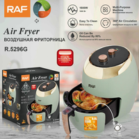 Friteuse à air RAF 8,8 L 1800 W, commande à double bouton, minuterie 30 min, circulation d'air à 360°, nettoyage facile, multifonction, vert, appareil de cuisson de cuisine R.5296