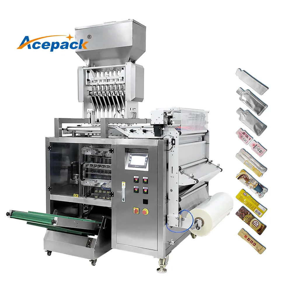 Automatic Multi-Row Double-Flavor Lollipop Packaging Equipment Bagged Pouch Foil Food Chemical Industries New Condition Gear