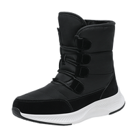 Chaussures Rétro Homme Plateforme à Lacets Mocassins Bottes de Neige en Cuir Véritable Amorti Rehaussant la Taille Tendance Automne TPU
