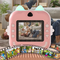 Kamera HD Cetak Instan Anak-anak, Kamera Video Fotografi Anak CCD MicroSD 120 Sudut Lebar, Mainan Kamera Foto Digital Mini Thermal