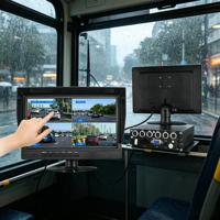 Enregistreur mobile 4 canaux Full HD 1080P avec écran tactile RS232 AHD pour voiture, taxi, logistique, flotte de véhicules utilitaires lourds, enregistrement en boucle
