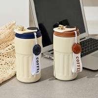 Mug de voyage isotherme en acier inoxydable Kingze 450 ml, gobelet à café intelligent personnalisé de 15 oz avec affichage de la température LED