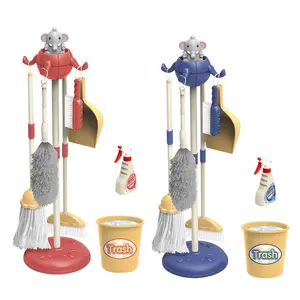 Ferramenta de Limpeza de Plástico Em Miniatura Casa de Jogo de Simulação de luxo Elefante Set Brinquedos Para Crianças