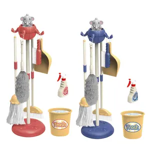 Luxe Simulatie Plastic Miniatuur Speelhuis Olifant Schoonmaken Tool Speelgoed Set Voor Kinderen