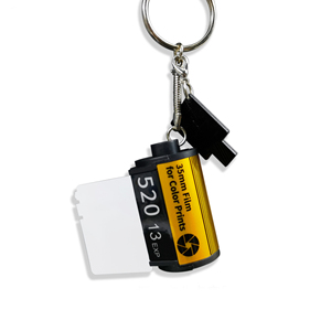Breloque personnalisée en forme de bobine de pellicule <span class=keywords><strong>photo</strong></span>, pendentif <span class=keywords><strong>photo</strong></span> vierge en PET pour sublimation - Product Image 1