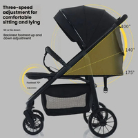 Poussette Bébé Pliable Multifonctionnelle 2025 avec Cadre en Acier Inoxydable, Capacité de Charge 20 kg, Système de Voyage Compact pour 0-3 Ans