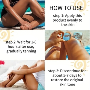 Loción bronceadora para toda la piel para adultos de etiqueta privada, aceite negro americano, gel intensificador de bronceado de zanahoria, gotas de bronceado oscuro SPF <span class=keywords><strong>15</strong></span> - Product Image 4