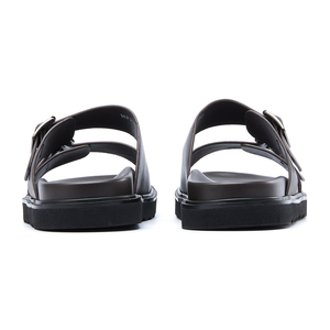 Sandali alla moda da uomo in <span class=keywords><strong>vera</strong></span> <span class=keywords><strong>pelle</strong></span> comodi antiscivolo in <span class=keywords><strong>pelle</strong></span> di vacchetta Vamp suola EVA ciabatte scarpe Casual da uomo - Product Image 6