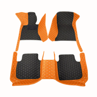 Tapis de sol de voiture en cuir imperméable et coloré, ensemble complet 5D en 3 pièces, protection toutes saisons, épaisseur 10 mm pour A3/Qashqai/Hiace