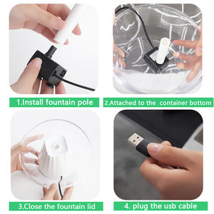 نافورة الحيوانات الأليفة وعاء الماء ذكي التلقائي الحيوانات الأليفة نافورة مياه الشرب الطاعم القط نافورة الماء للقطط - Product Image 5