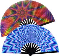 Éventails en bambou personnalisés imprimés, nouvelle collection, vente en gros, pour fêtes et événements