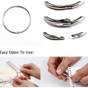 YIWANG Iron Black Binder Rings Loose <b>Leaf</b> Binding <b>Book</b> Rings for <b>Books</b> Binding - Product Image 4