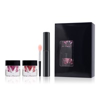 Poudre de paillettes adhésive waterproof pour lèvres et yeux, maquillage scintillant pour carnations claires, deux couleurs, pour performance scénique, ensemble de colle coiffante pour gloss à lèvres