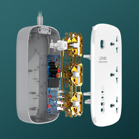 Multiprise Électrique LDNIO SC3416 avec Prise Secteur Gan 65W US EU UK, Bloc d'Alimentation 100-250V et Parasurtenseur