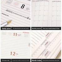 Carnet de planification en cuir rigide à boucle, directement de l'usine, pour la gestion de l'autodiscipline, journal d'affaires 365 jours, cadeau personnalisé