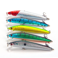 Leurre de pêche dur 10cm/9g, flottant, type Minnow, appât artificiel pour la pêche en bateau en mer, idéal pour la pêche au bar
