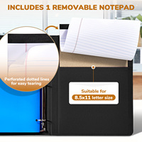 Dossier de présentation A4 personnalisé GAMENOTE avec 2 pochettes et emplacement pour cartes de visite, dossier de documents en papier imperméable pour le bureau