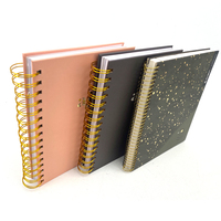 Offre Spéciale Carnets à spirale dorés à couverture rigide personnalisable
